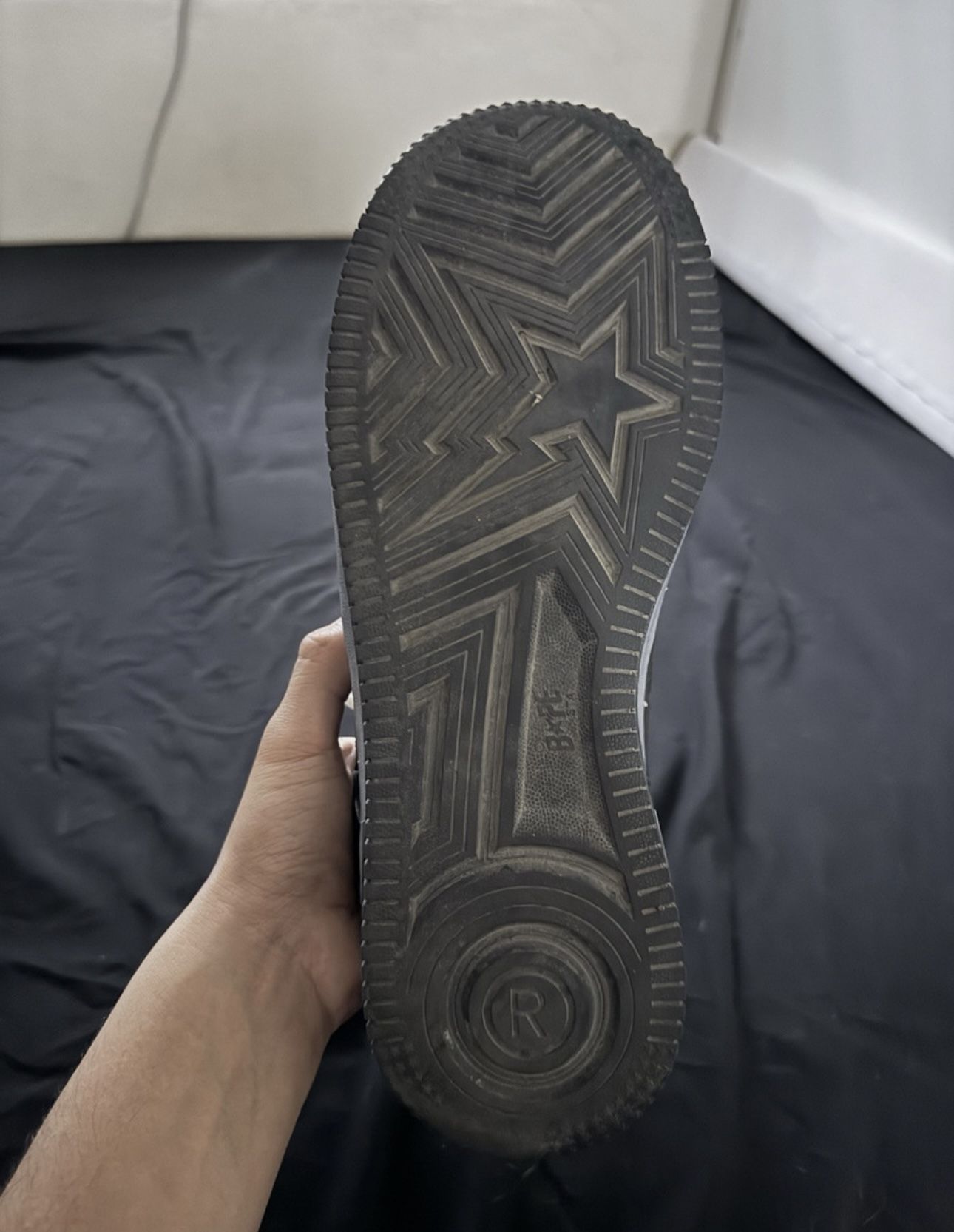 BAPE Men's Black and Grey Trainers