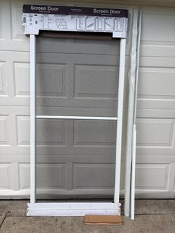 NEW Larson Key West Aluminum Screen Door — 36" × 81", White