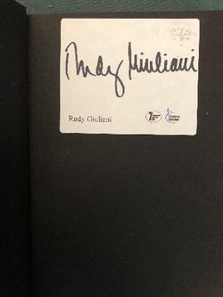 RUDY GIULIANI SIGNED BOOK