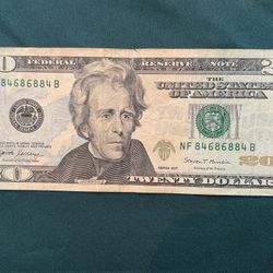 Billete Radar 20 Dólares