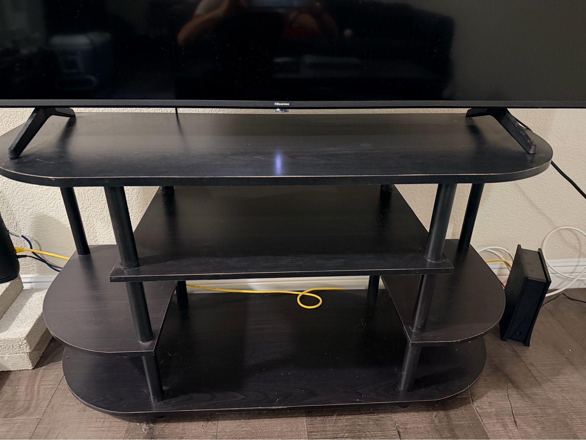 Black TV stand