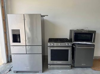 Kitchen Aid. Refrigerator, Range, Microwave and Dishwasher. Moving sale.