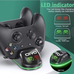 OIVO Charger with 2 Rechargeable Batteries for Xbox One/Xbox Series X/S Controller, Charging Station with 2 x 4320mWh (2x1800mAh) Rechargeable Batteri