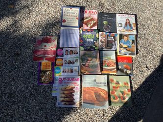 Wonderful Collection Lot of 16 Cookbooks & Food Network Magazines 