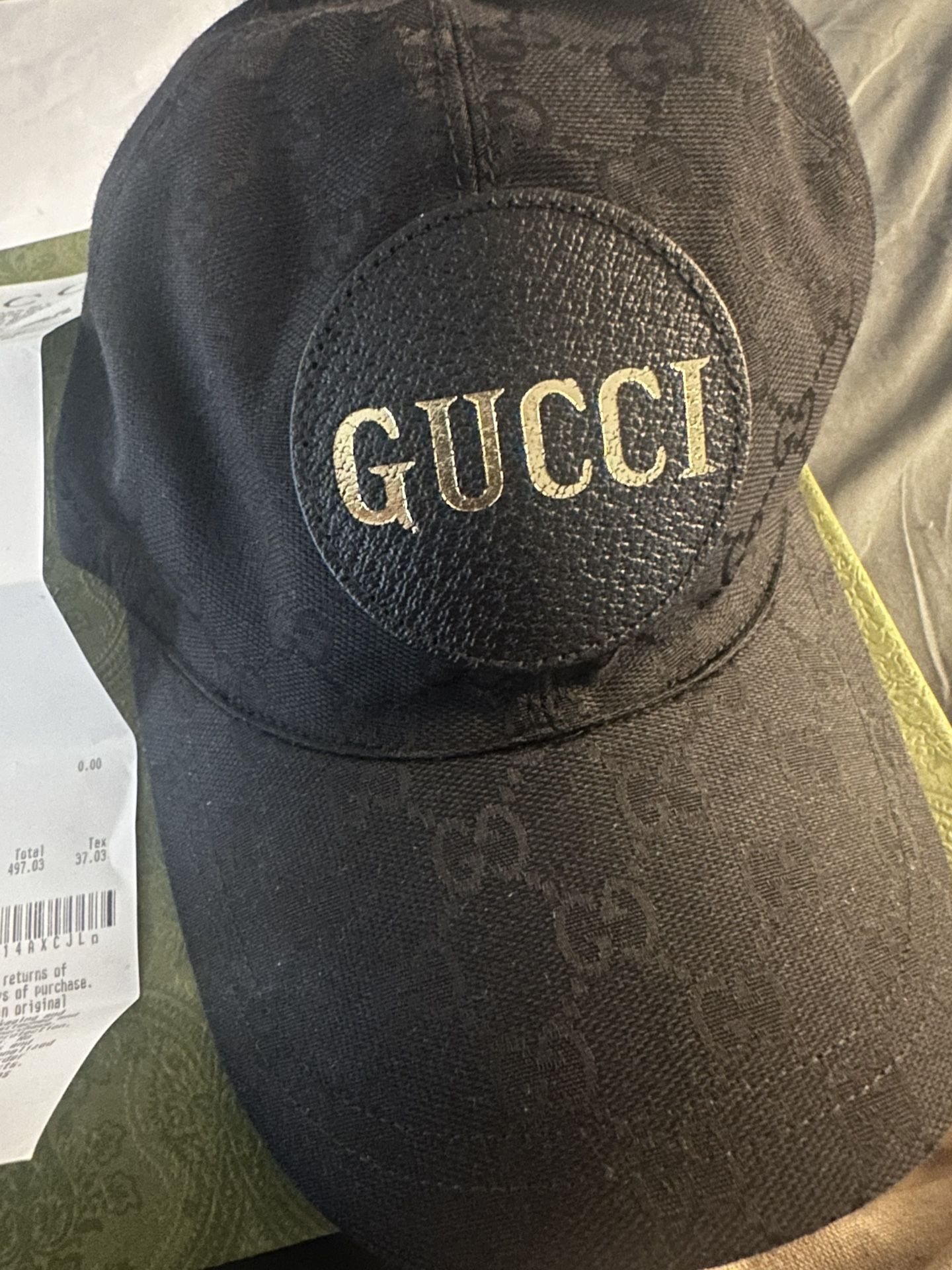 Medium Gucci Black Canvas Hat brand New