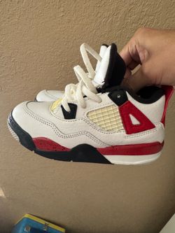 Jordan 4 toddler kids white fire