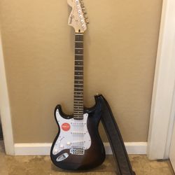 Left-Handed Squier Stratocaster Electric Guitar EUC