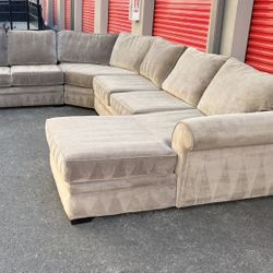 Large Gray Sofa, Couch Sectional ( Delivery Available)