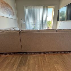 Sectional fabric sofa