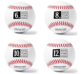 Weighted baseballs for pitching and throwing