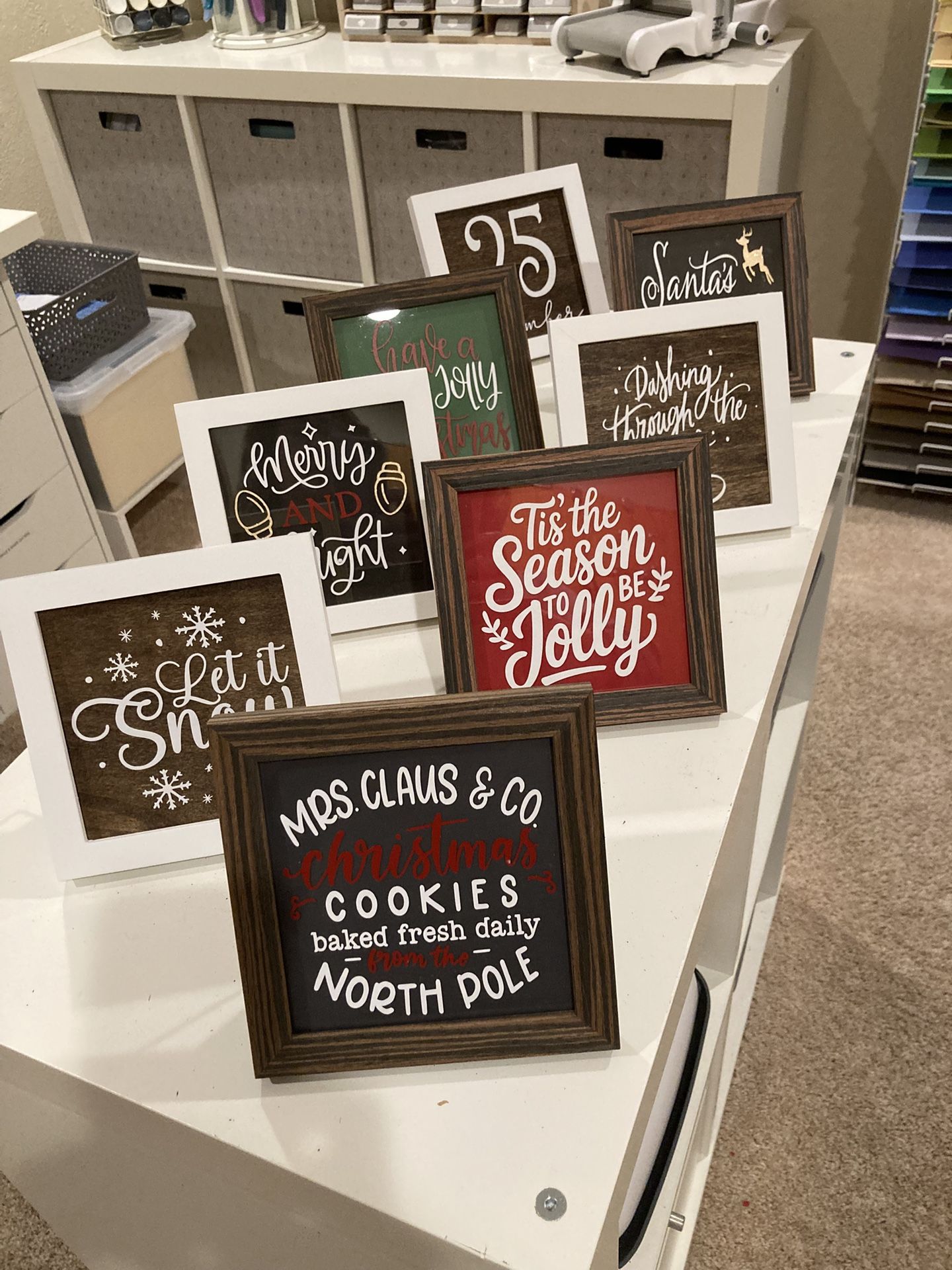 Christmas Crafts Framed Christmas Signs Hostess Gifts