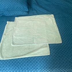 Two Pillow Covers Tiffany Blue Color- Velvety