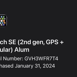 Apple Watch SE Cellular series 2