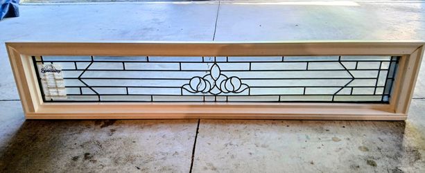 Beveled Leaded Glass Transom Window