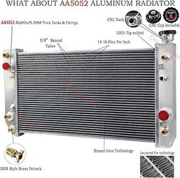 Aluminum Radiator for 1 Chevy S10 Blazer GMC Jimmy S15 4.3 V6, 3 Row Radiators 1 1 1993 88 89 90 91 92 93 94