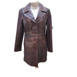 Vintage Wilsons Leather Brown Leather Trench 
