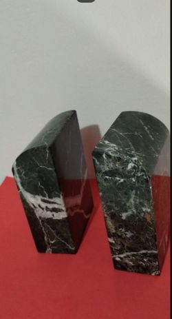 VINTAGE MARBLE BOOKENDS - UNIVERSITY OF ILLINOIS 6"