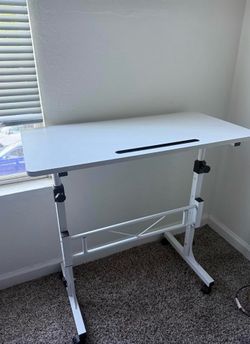 Standing Desk Adjustable Height, Mobile Stand Up Desk with Wheels