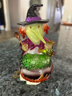 Halloween Witch Cauldron Night Light