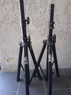(2) QFX PA/SPEAKERS Tripod STANDS