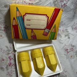 Vintage Avon Scribble-Dee-Doo Pencil Soaps - Set of 3 - Original Box