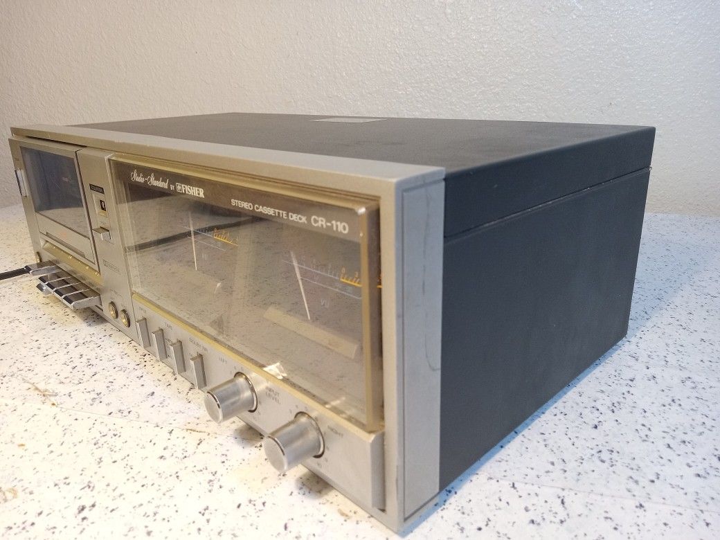 Fisher CR-110 Cassette Tape Deck Vintage 80s Japan Silver for Sale