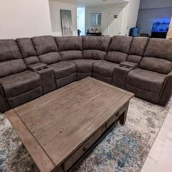 New Brown Power Recliner Sectional Couch! Free Delivery 🚚! Financing Available! 