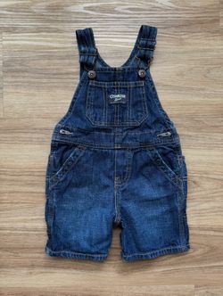 12 Months OSHKOSH B'GOSH Overall shorts blue denim 100% Cotton baby