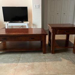 Coffee Table With Matching Side Table