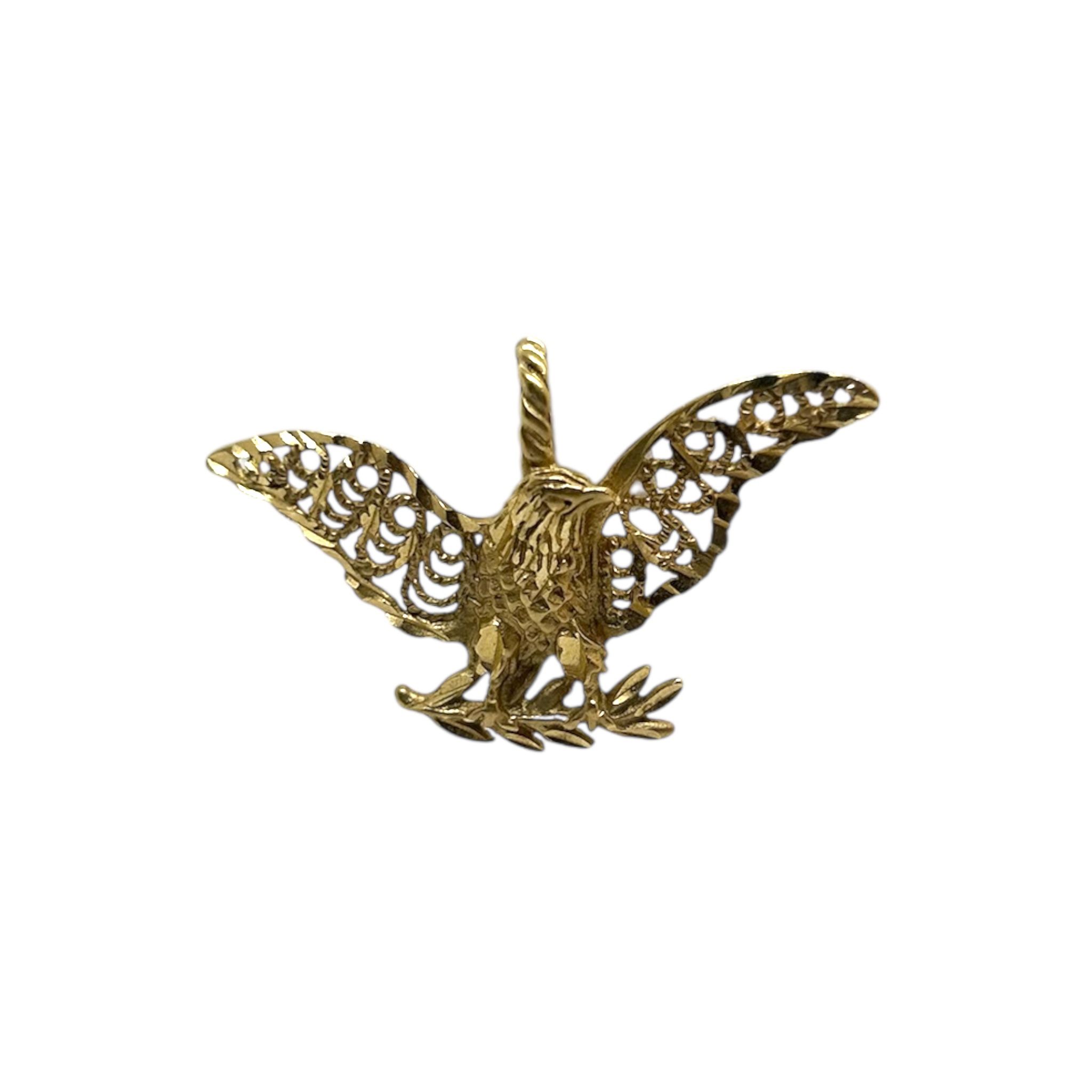 Pendant Charm Yellow Gold 14k. Eagle