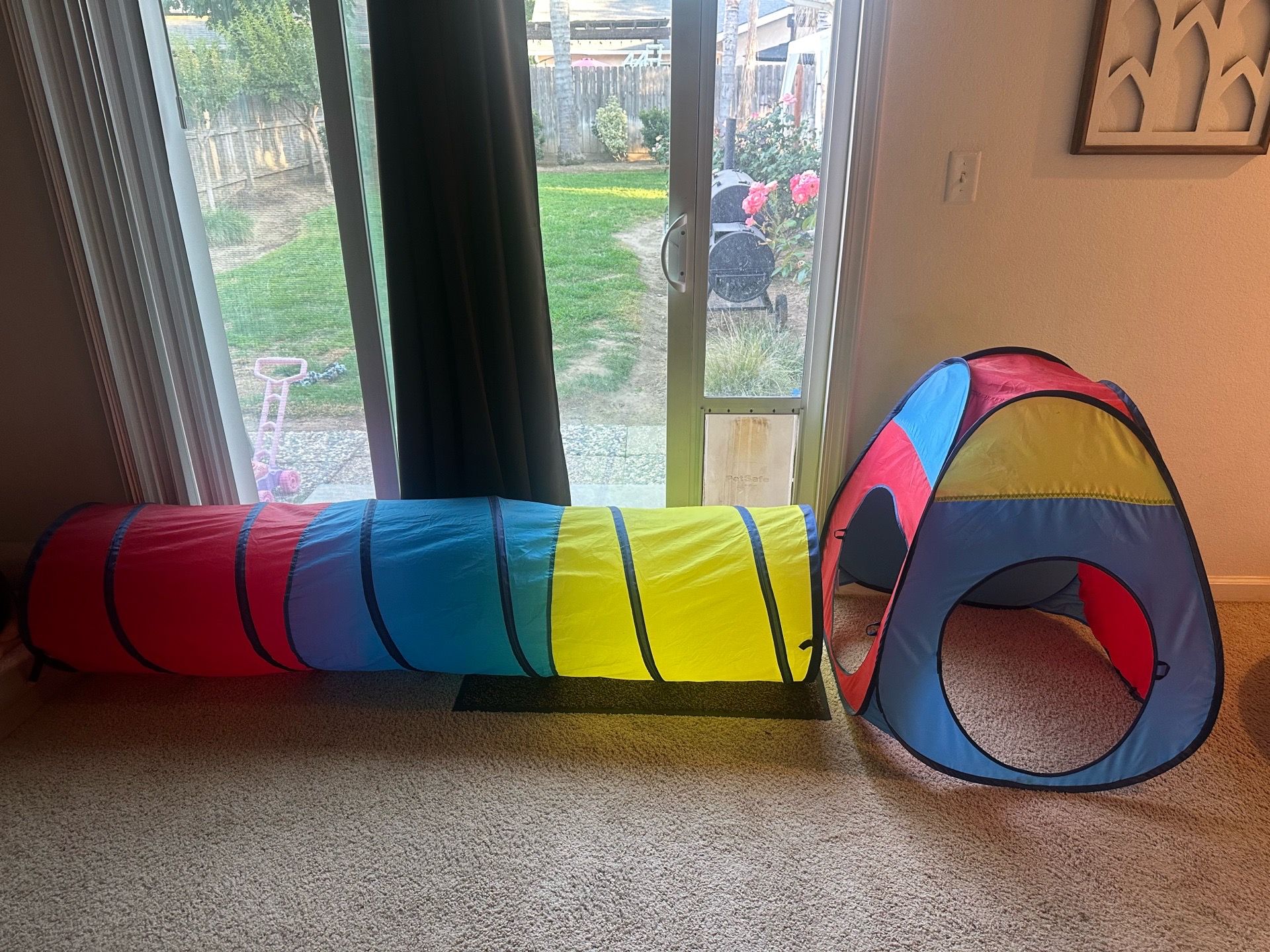 Pop up tent and tunnel