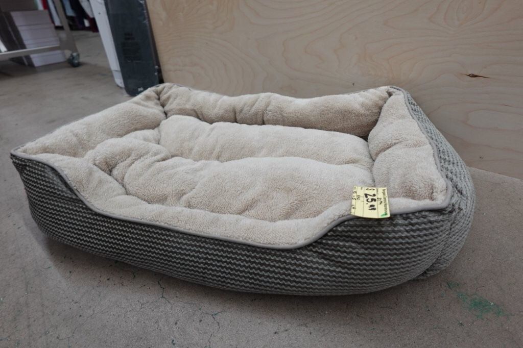 Miguel Large Dog Bed with Removable Cushion in Khaki 35″