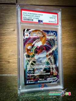 POKEMON 2022 Brilliant Stars Full Art KINGLER Vmax #029 PSA 10