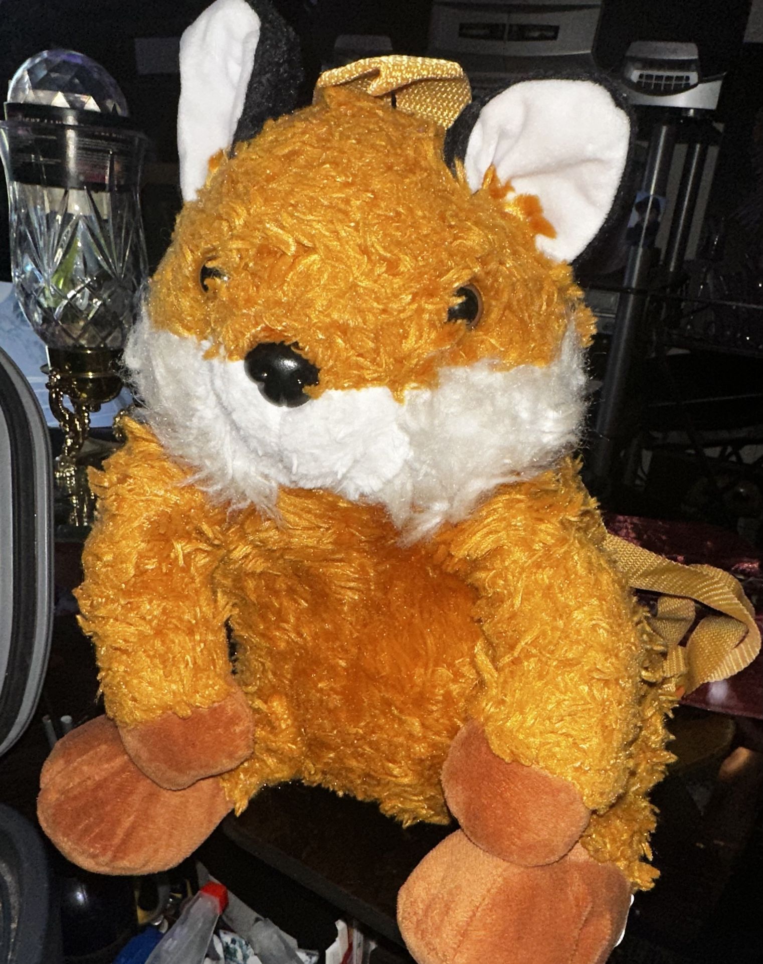  preowned in good condition Critter care collection FOX backpack.  Super adorable plushy Fox backpack. Approx 16” tall. One zipper pocket. Soft and sn