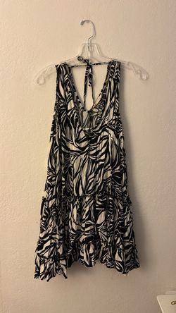 Black and White Zebra Print Mini Dress