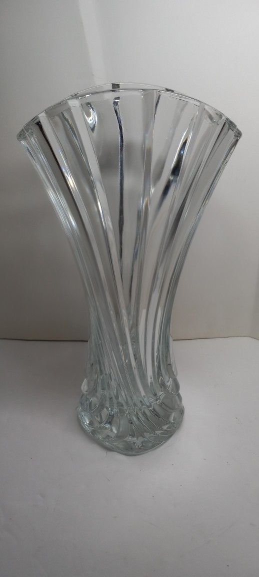 VTG 1990S Mikasa 24% Leaded Crystal Vase Flores Pattern