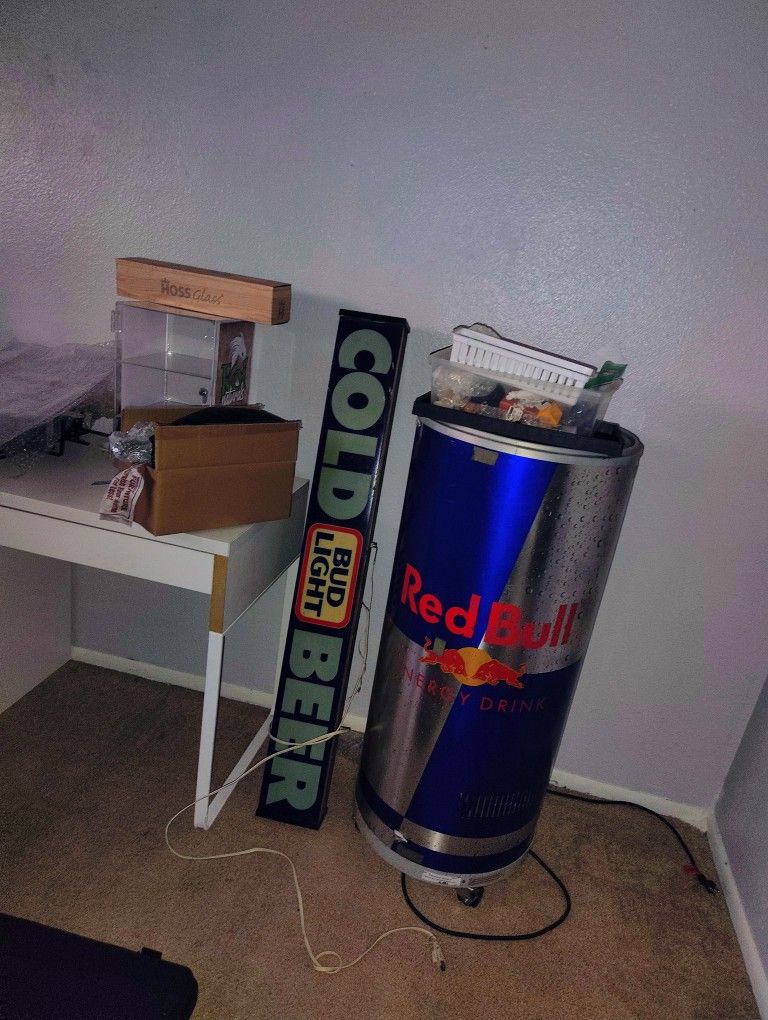 Red Bull Drink Refrigerator Ice Cold 