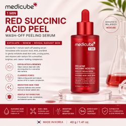 medicube Red Succinic Acid Peel 1 MIN – Wash-Off Peeling Serum