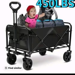 Wagon Cart Large Heavy Duty Black