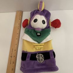 Veggie Tales Larry Boy 11" Hand Puppet Big Idea Cucumber Plush Vintage 