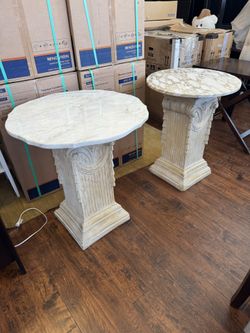marble Tables Tops With Stand Two Available At $150 Each