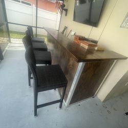 Outdoor Bar Stools Brown