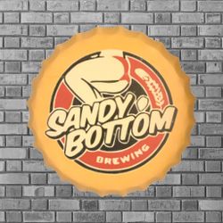 14” Sandy Bottom Bottle Cap Metal Tin Sign
