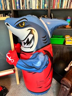 Shark punching bag $10