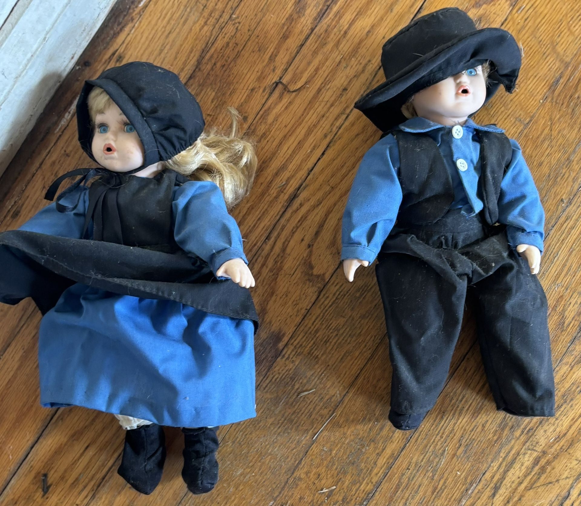 Vintage Amish Porcelain Dolls Set Boy And Girl 12” Bought In Shipsshewana Dolls  dolls, 