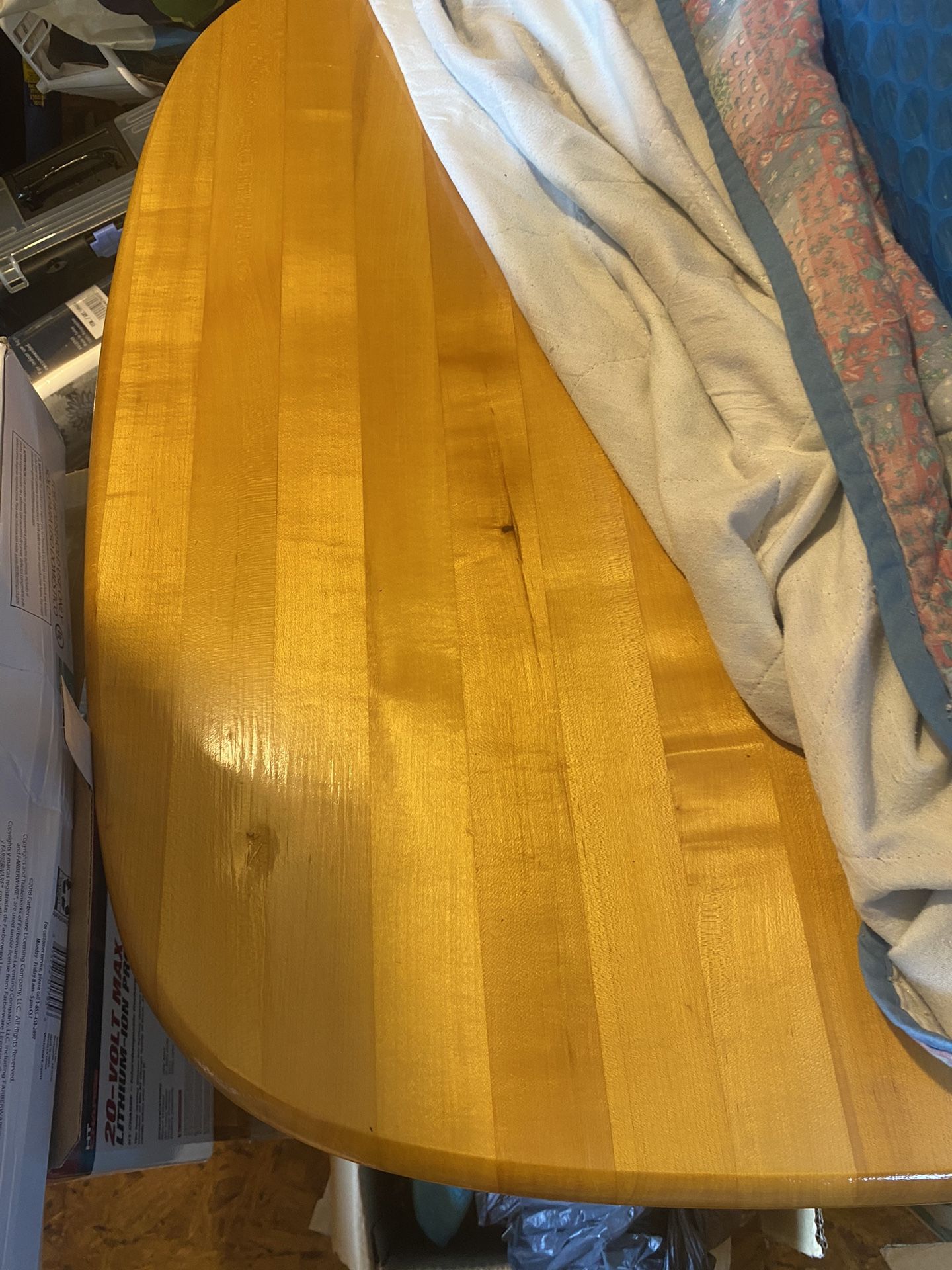 Small 3 1/3 Square Butcher Block Kitchen Table 