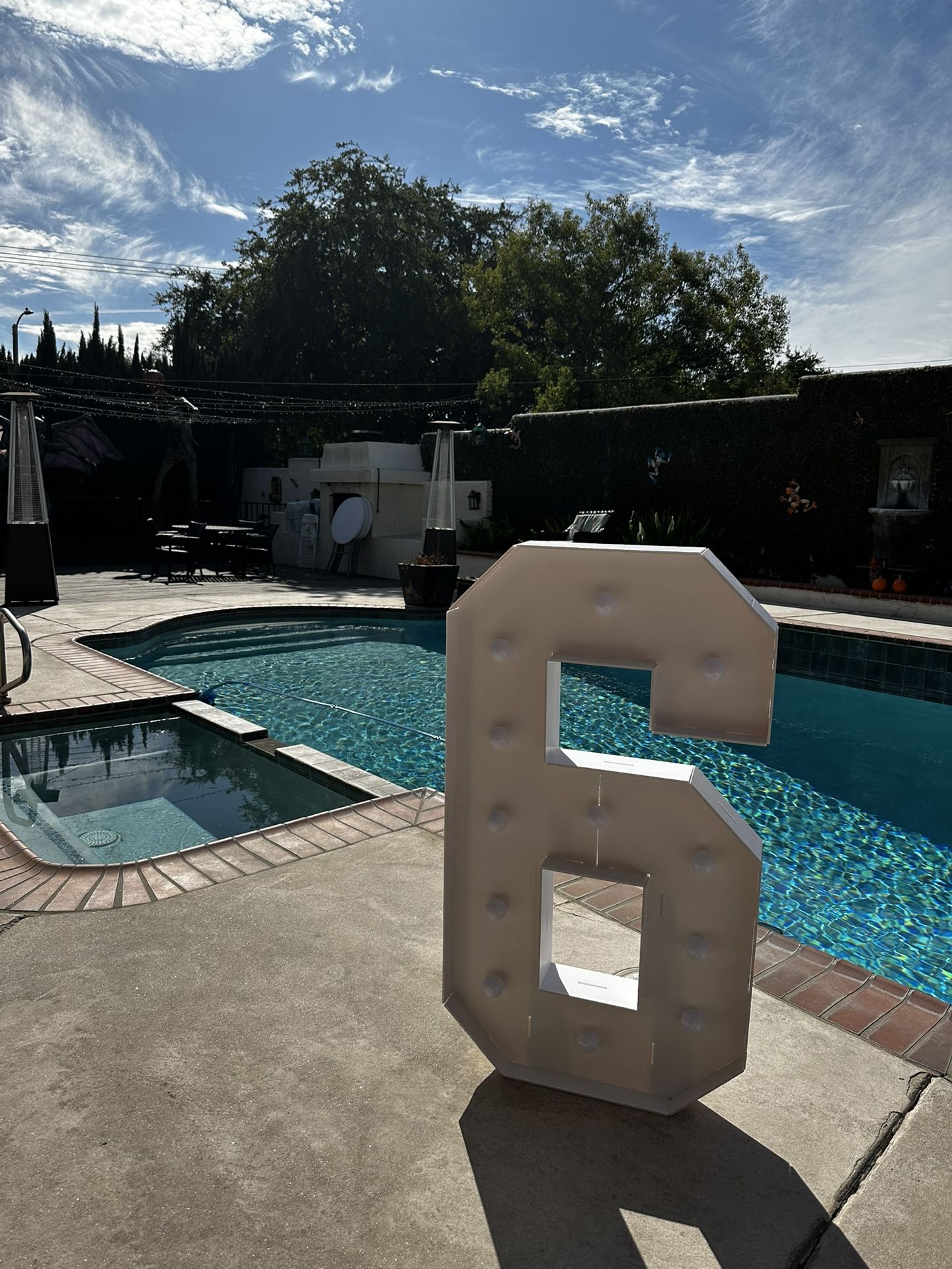 Marquee Light Up Number 6 Six