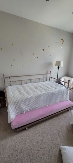 Beautiful rose-gold metal daybed