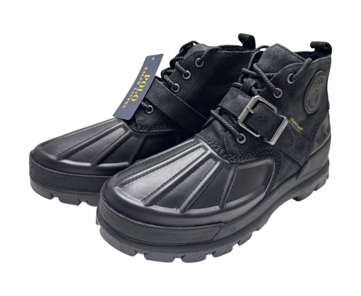 POLO by Ralph Lauren Men\'s Oslo Waterproof Black Leather Boots -11D - New in Box Amazon.com | POLO RALPH LAUREN Baby Boy main image 4