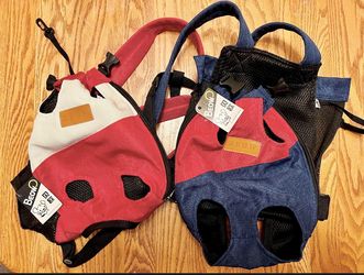 New with tags.  Cat front carriers   Blue Lg & Red Med $20/ea